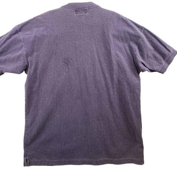 Eddie Bauer Men's L Purple Short-Sleeve Polo Shirt 100% Cotton STAINS - Picture 2 of 5